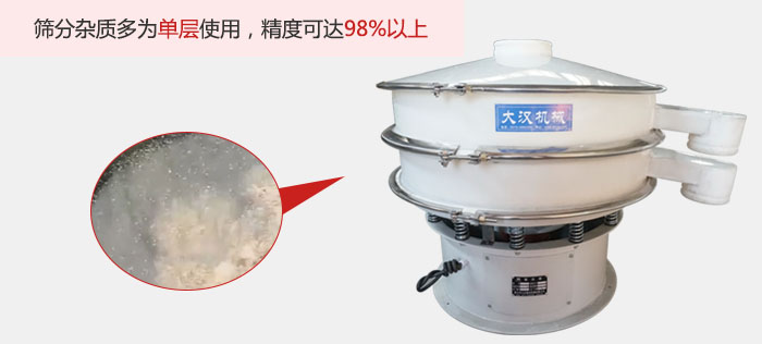 塑料振動篩篩分雜質多用與單層篩網(wǎng)使用。