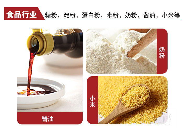 全不銹鋼食品振動篩可用于糖粉，小米，淀粉，蛋白粉，米粉，奶粉，醬油等物料